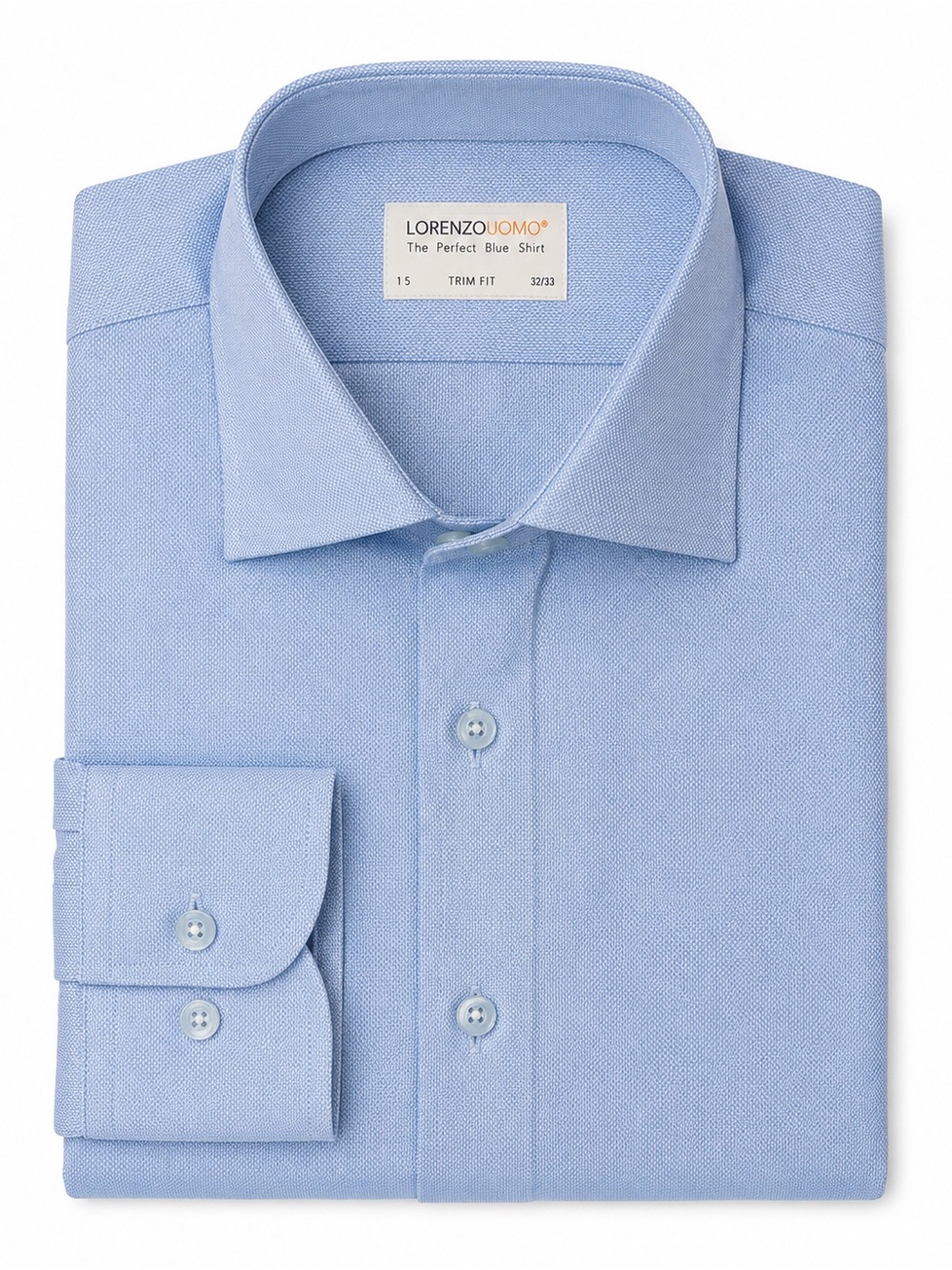 Lorenzo Uomo Men’s Dress Shirt - PERFECT WHITE SHIRT - Blue MSRP $125
